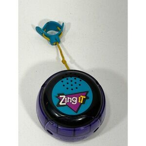 Vintage 1999 Hasbro Zing It Electronic Handheld Game Purple Translucent Y2K Toy